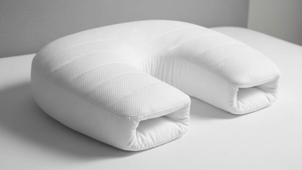 Eli & Elm Side Sleeper Pillow showing U-shaped design for neck support