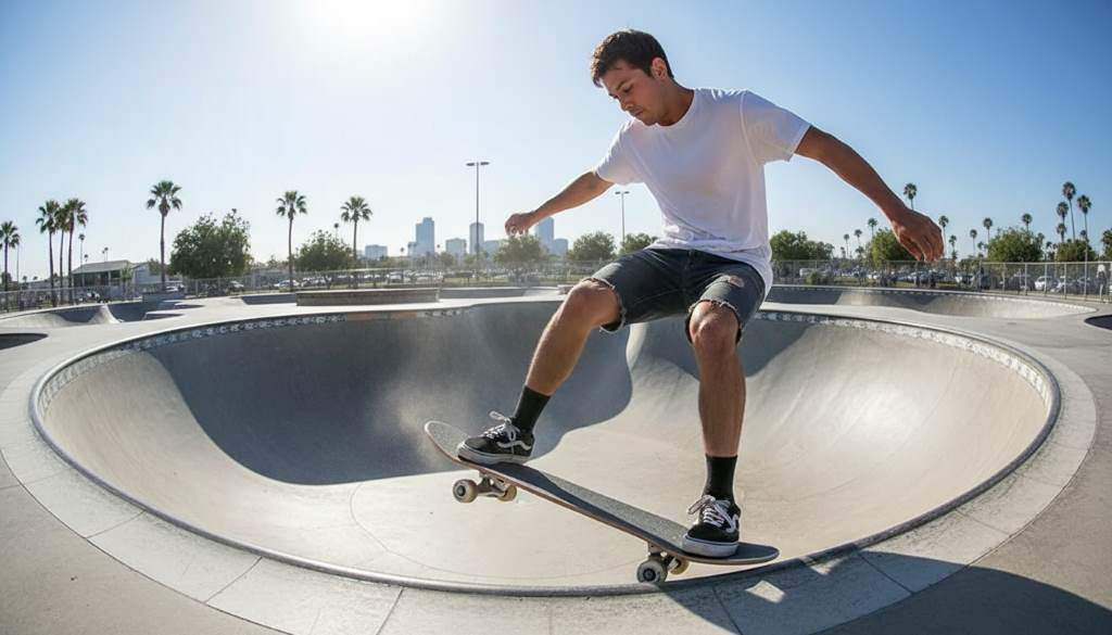 Skater carving bowl with Independent Stage 11 precision trucks