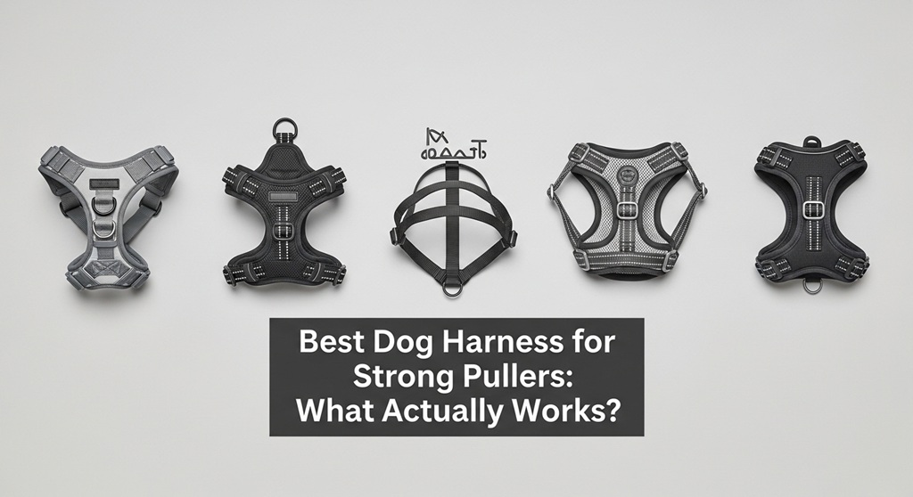 Large breed dog wearing heavy-duty front clip harness