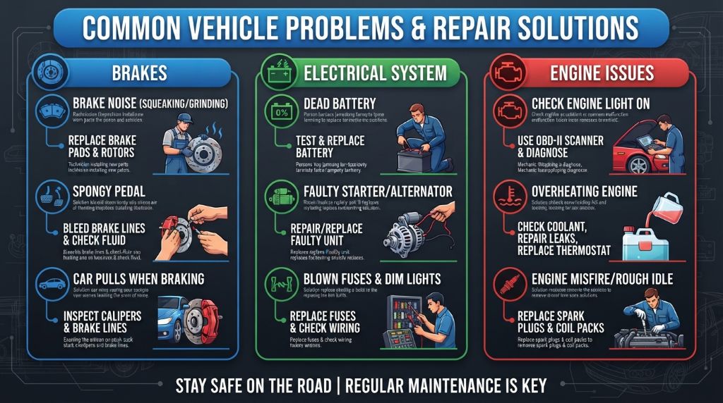 Car symptoms and causes troubleshooting guide