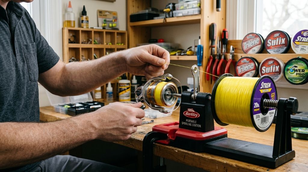 Properly storing fishing line without tangles